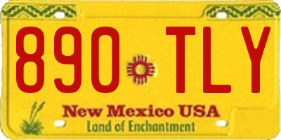 NM license plate 890TLY