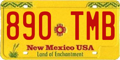 NM license plate 890TMB