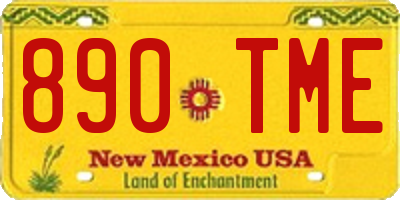 NM license plate 890TME
