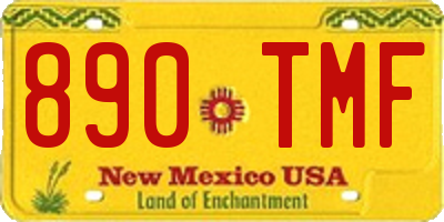NM license plate 890TMF