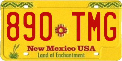 NM license plate 890TMG