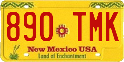 NM license plate 890TMK