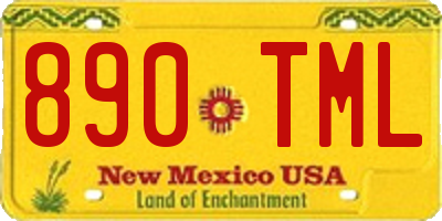 NM license plate 890TML