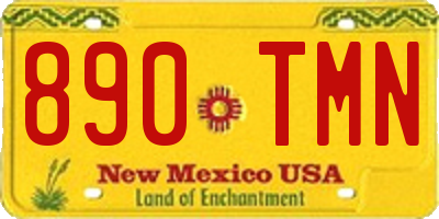 NM license plate 890TMN
