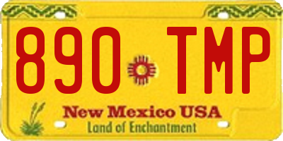 NM license plate 890TMP