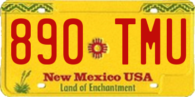 NM license plate 890TMU