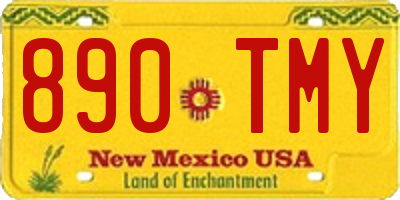 NM license plate 890TMY