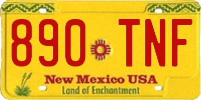 NM license plate 890TNF