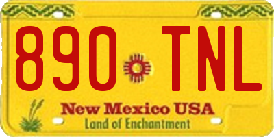 NM license plate 890TNL