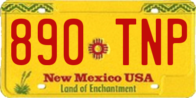 NM license plate 890TNP