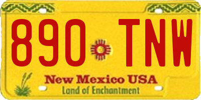 NM license plate 890TNW