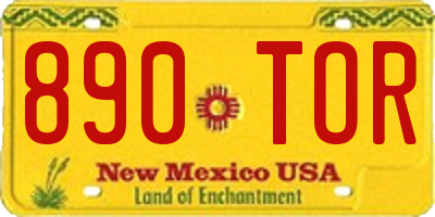 NM license plate 890TOR