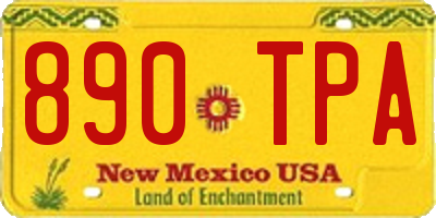 NM license plate 890TPA