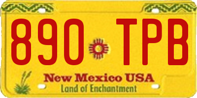 NM license plate 890TPB