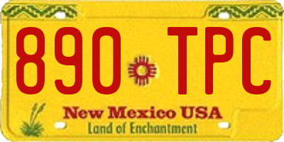 NM license plate 890TPC