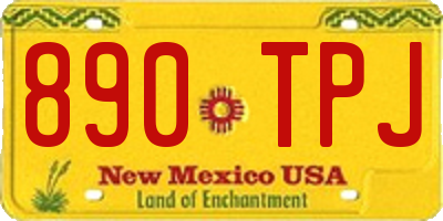 NM license plate 890TPJ
