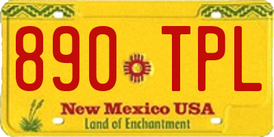 NM license plate 890TPL