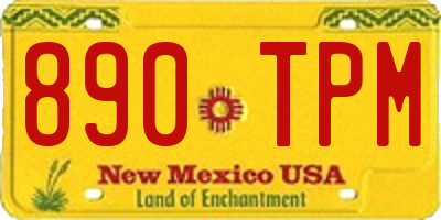 NM license plate 890TPM