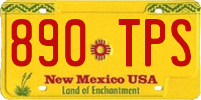 NM license plate 890TPS