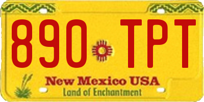 NM license plate 890TPT
