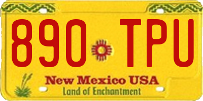 NM license plate 890TPU