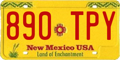 NM license plate 890TPY