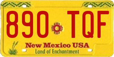 NM license plate 890TQF