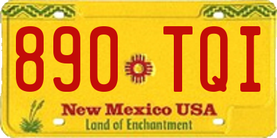 NM license plate 890TQI