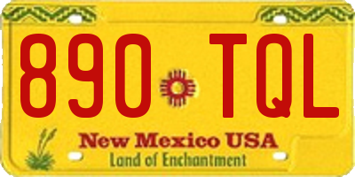 NM license plate 890TQL
