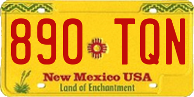 NM license plate 890TQN