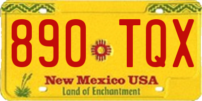NM license plate 890TQX