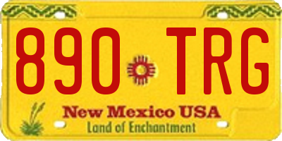 NM license plate 890TRG