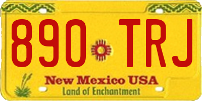 NM license plate 890TRJ