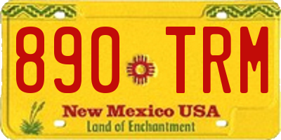 NM license plate 890TRM