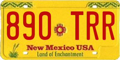 NM license plate 890TRR