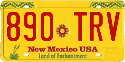 NM license plate 890TRV