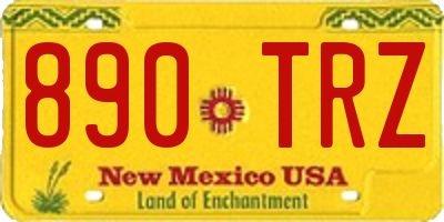 NM license plate 890TRZ