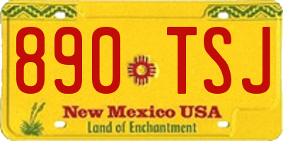 NM license plate 890TSJ