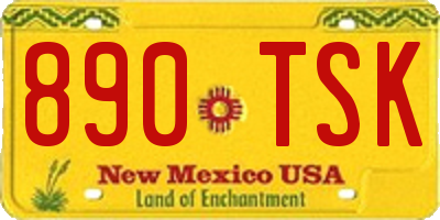 NM license plate 890TSK