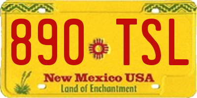 NM license plate 890TSL