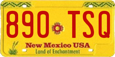 NM license plate 890TSQ
