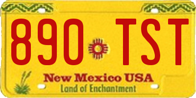 NM license plate 890TST