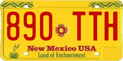 NM license plate 890TTH