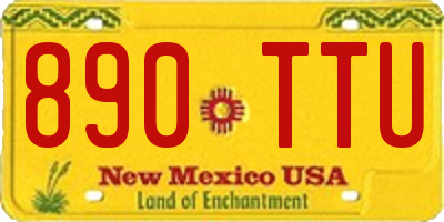 NM license plate 890TTU