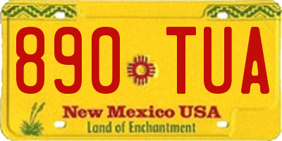 NM license plate 890TUA