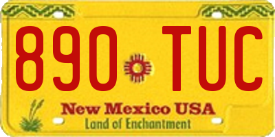 NM license plate 890TUC