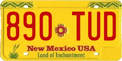 NM license plate 890TUD