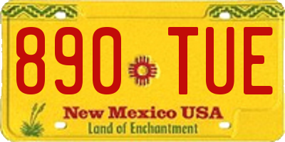 NM license plate 890TUE