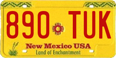 NM license plate 890TUK