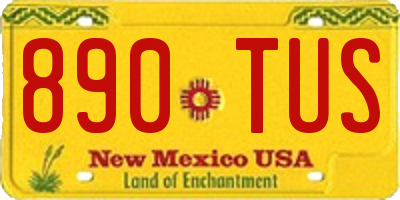 NM license plate 890TUS
